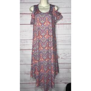 Women’s C’est La Vie Paisley Print Cold Shoulder Dress Size Small